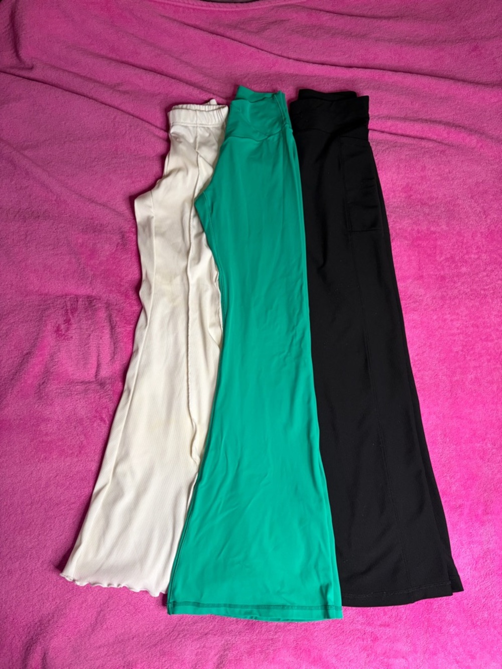 Women’s High-Waist yoga pants- White, Green, Black